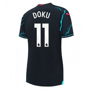 Manchester City Jeremy Doku #11 Koszulka Trzecich Kobiety 2023-24 Krótki Rękaw